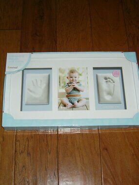 NEW Pearhead Babyprints Photo Frame White/Blue